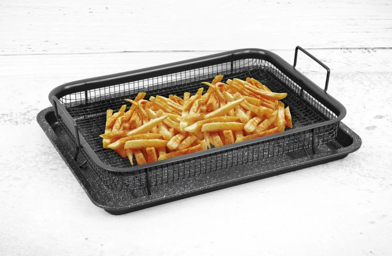 Image of Durastone Professional Crisper Non-Stick Oven Tray Set Black unisex