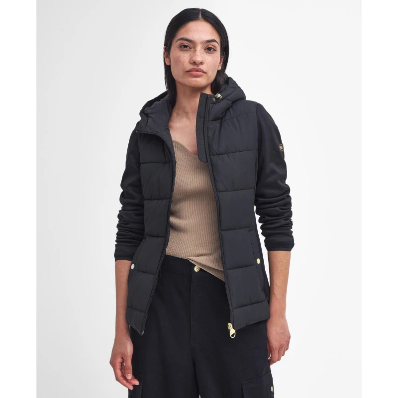 Image of Barbour International Bondar Quilted Shell Jacket - UK 8 Black Coats and Jackets female LQS0054BK11 UK 8