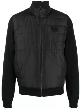 Image of BOSS Logo-patch Padded Jacket Black