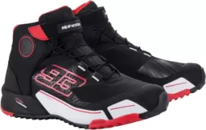 Image of Alpinestars MM93 CR-X Drystar Motorcycle Shoes, black-white-red, Size 39, black-white-red, Size 39