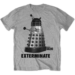 Image of StudioCanal - Doctor Who Exterminate Unisex Medium T-Shirt - Grey