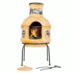 Image of La Hacienda Small Circles 2 Piece Grill Chimenea