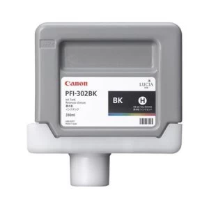 Image of Canon PFI302BK Black Ink Cartridge