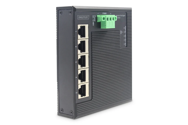 Image of Digitus 5 Port Gigabit Ethernet Network Switch Switch. Flat. Industria