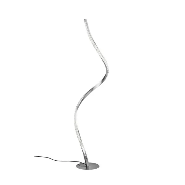 Image of Rubin Modern RGBW LED Integrated Floor Lamp Brushed aluminium 3000K Remote control