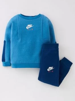 Image of Boys, Nike Air Crew + Pant Set, Blue, Size 18 Months