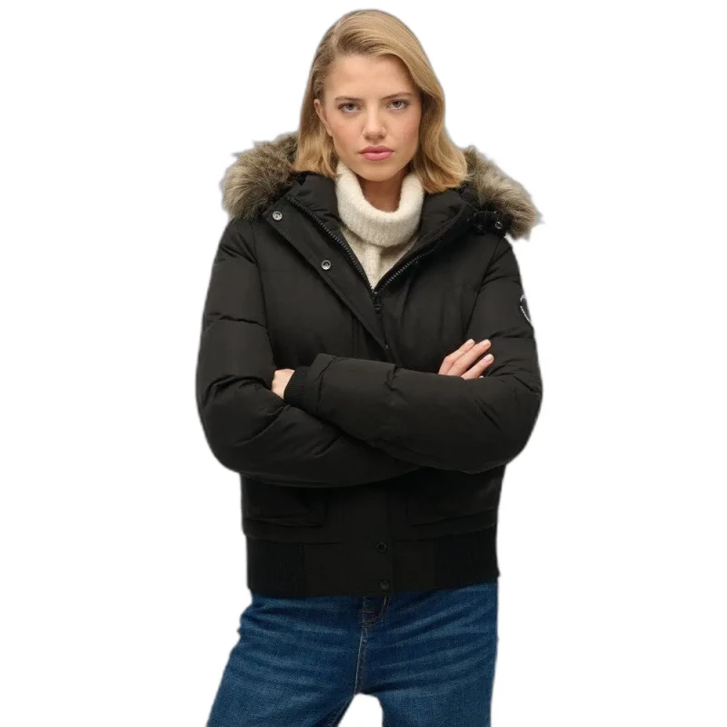 Image of Superdry Womens down jacket Superdry Ella Everest Noir Female L