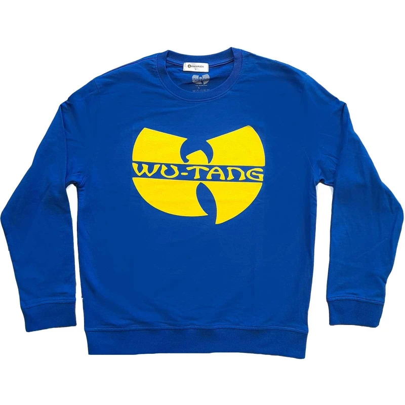 Image of Wu-Tang Clan Mens Logo Sweatshirt in Blue Size: Medium Blue Male M