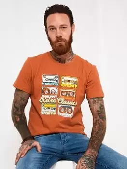 Image of Joe Browns Retro Sounds Tee - Light Brown, Brown, Size XL, Men