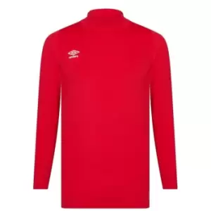 Image of Umbro Long Sleeve High Neck Base Layer Top Mens - Red