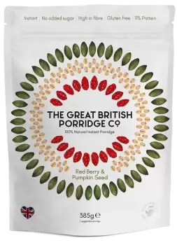 Image of The Great British Porridge Co. Red Berry & Pumpkin Seed Porridge 385g