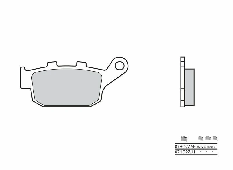 Image of Brembo S.p.A. Street Sintered Metal Brake pads - 07HO27SP