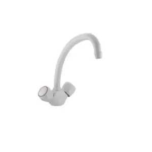Image of Bristan Value Club Budget Monobloc Sink Mixer Tap 182mm X 215mm White Vacbsnkwht