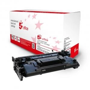 Image of 5 Star Office HP 87A Black Laser Toner Ink Cartridge