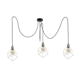 Image of Taho Cluster Pendant Ceiling Light Gold, 3x E27