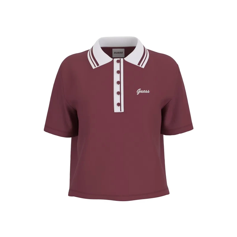 Image of Guess Womens long-sleeved polo shirt Guess Fabia Violet Female L