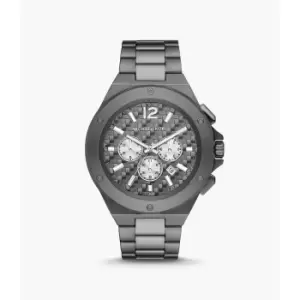 Image of Michael Kors Mens Lennox Chronograph Stainless Steel Watch - Gunmetal