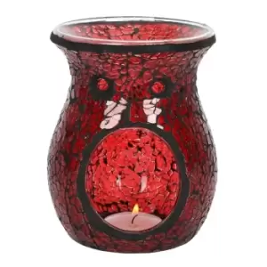 Image of Large Red Crackle Oil Burner