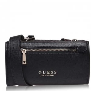 Image of Guess Lias Zip Top Cross Body Bag - BLACK BLA