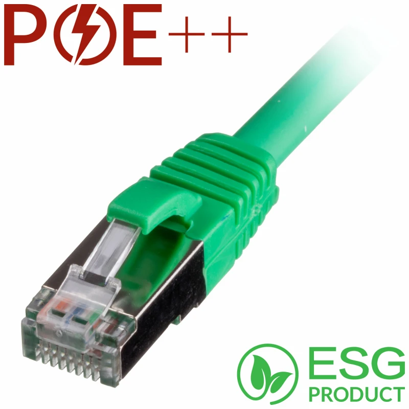 Image of Cablenet Cablenet 2m Cat6a RJ45 Green S/FTP LSOH 26AWG Snagless Booted Patch Lead (PK 100) 65-3020B