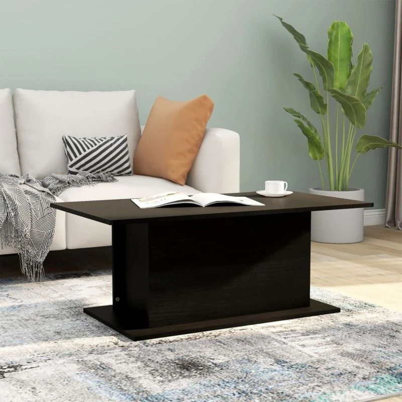 Image of VIDAXL Coffee Table Black 102x55.5x40cm Engineered Wood Vidaxl 8720286836354