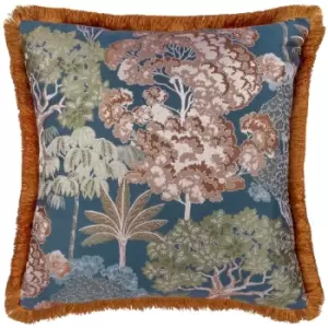 Image of Woodlands Cushion Navy, Navy / 55 x 55cm / Polyester Filled