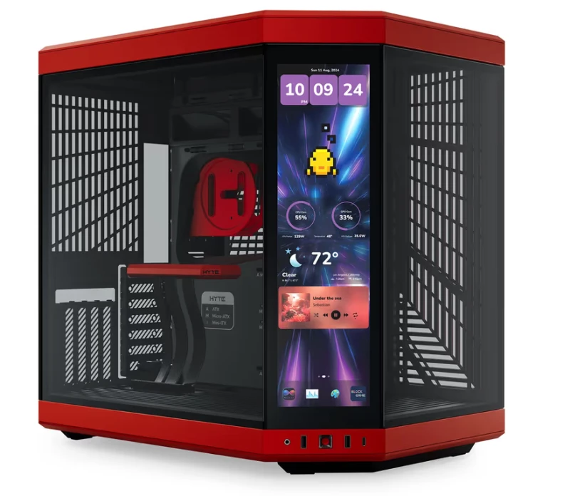 Image of HYTE Y70 TOUCH 14.9" Infinite Dual Chamber Mid-Tower ATX Case - Black Cherry - CS-HYTE-Y70TTI-RB