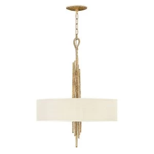 Image of 6 Light Round Ceiling Pendant Gold, E14