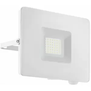 Image of Loops - IP65 Outdoor Wall Flood Light White Adjustable 30W Built in LED Porch Lamp