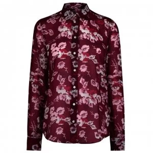 Image of Gant Gant Floral Shirt - Port Red
