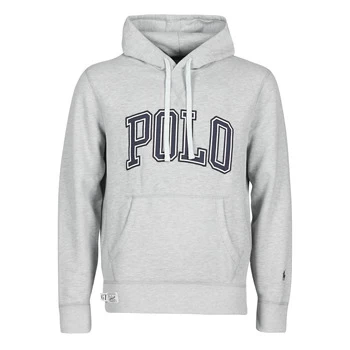 Image of Polo Ralph Lauren SWEATSHIRT CAPUCHE INSCIRPTION POLO ET PONY PLAYER SUR LA MANCHE mens Sweatshirt in Grey - Sizes EU S,EU M,EU L,EU XL,EU XS