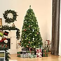 Image of Homcom Artificial Christmas Tree Green 94 x 180 cm