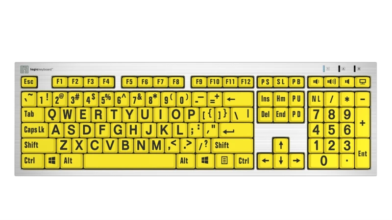 Image of Logickeyboard LKB-LPRNTBY-AJPU-UK keyboard Home/Office USB QWERTY Engl