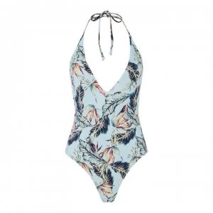 Image of Vero Moda Palm Print Swimsuit - COOL Blue