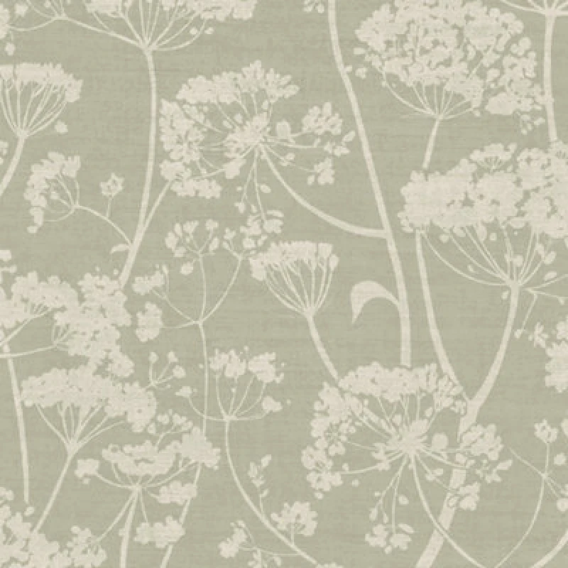 Image of Grandeco Cow Parsley Organic Foliage Trail Wallpaper, Green