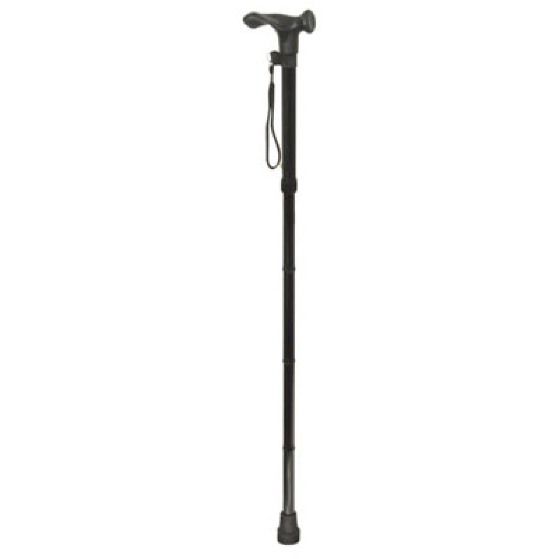 Image of Loops Collapsible Telescopic Left Handed Ergonomic Walking Stick - 5 Height Settings Multi
