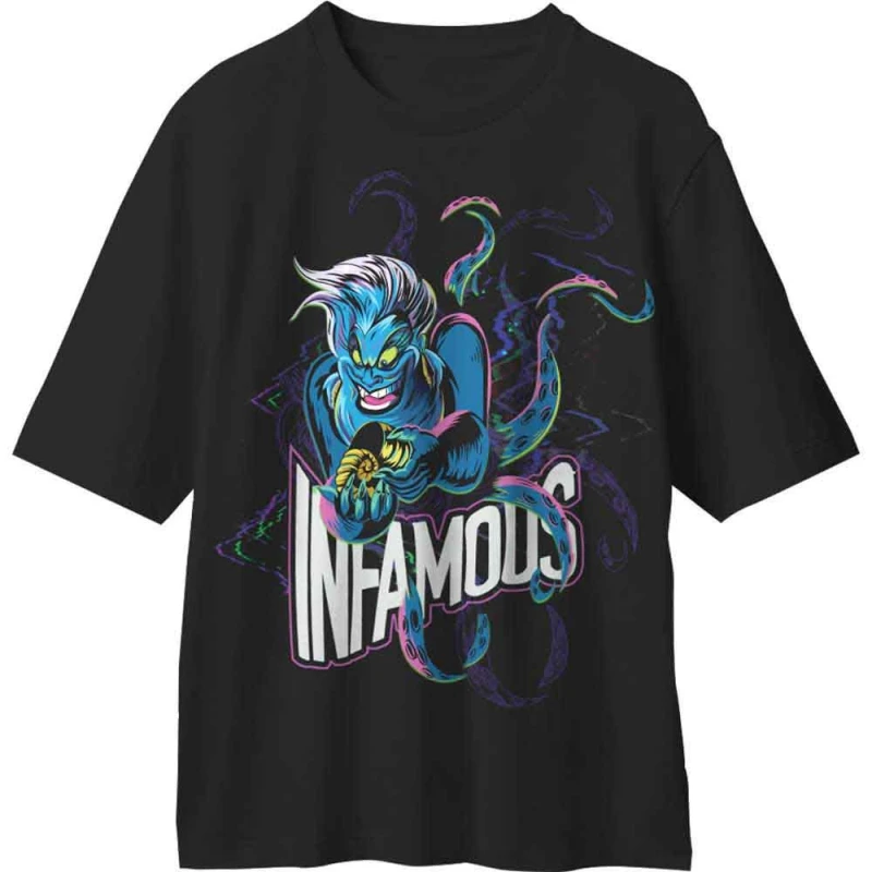 Image of Disney Little Mermaid Infamous Ursula T Shirt Black unisex