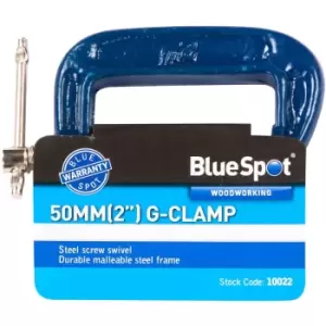 Image of BlueSpot 10022 50mm (2") Fine Thread G-Clamp