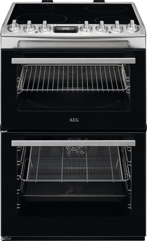 Image of AEG 6000 SteamBake CCX6740ACM 60cm Electric Cooker with Ceramic Hob - Stainless Steel - A Rated