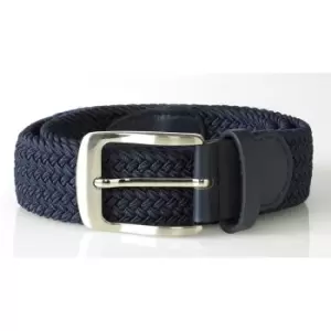 Image of Duke Mens Dani King Size Stretch Braided Belt (2XL) (Navy)