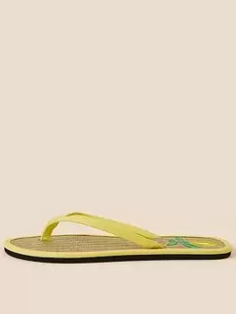Image of Accessorize Lemon Seagrass Slider, Yellow Size M Women