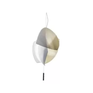 Image of Grok Voiles - LED Small Pendant Light Chrome Dali Dimming with Ceiling Rose 490cm 4855lm 3000K