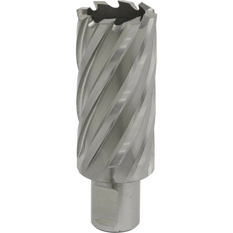 Image of Loops 28mm x 50mm Depth Rotabor Cutter - M2 Steel Annular Metal Core Drill 19mm Shank Metallics