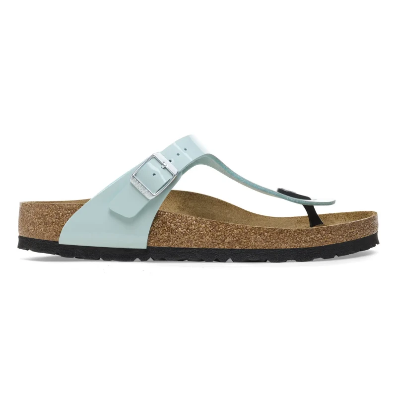 Image of Birkenstock Womens sandals Birkenstock Gizeh Patent Vert Female 38