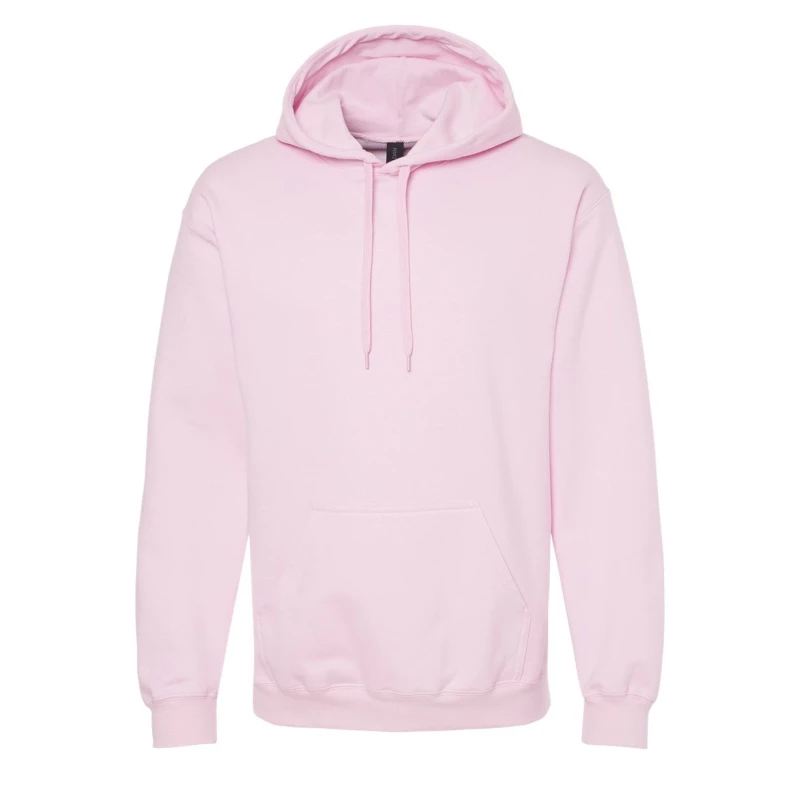 Image of Gildan Mens Softstyle Fleece Midweight Hoodie in Light Pink Size: Small Light Pink Male S