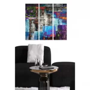 Image of MDF10942521 Multicolor Decorative MDF Painting (3 Pieces)