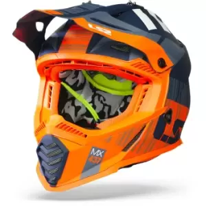 Image of LS2 MX437 Fast Evo Xcode Matt Fl. Orange Blue Offroad Helmet M