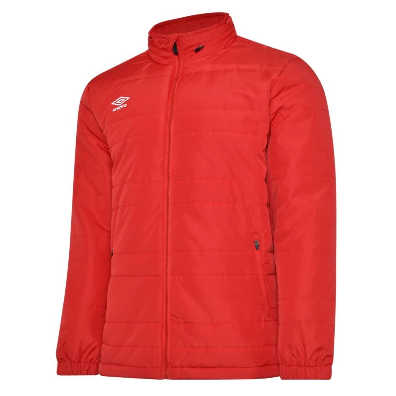 Image of Umbro Umbro Men Club Essential Bench Jacket in Scarlet Size: Small Scarlet S Male 5063107672285