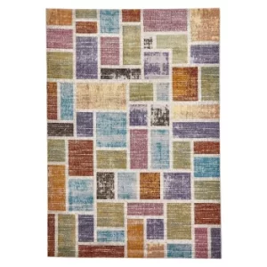 Image of 16th Avenue 37A MultiColoured Rug Blue, Purple and Brown