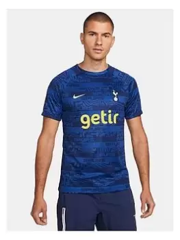 Image of Nike Mens Tottenham Hotspur Dri-FIT Pre-Match Football Top - Blue Size M, Men